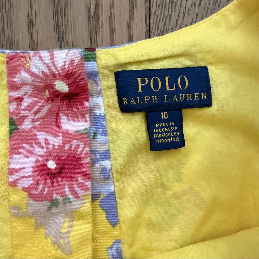 Polo by Ralph Lauren Yellow Floral Kids Dress - Picture 4 of 5